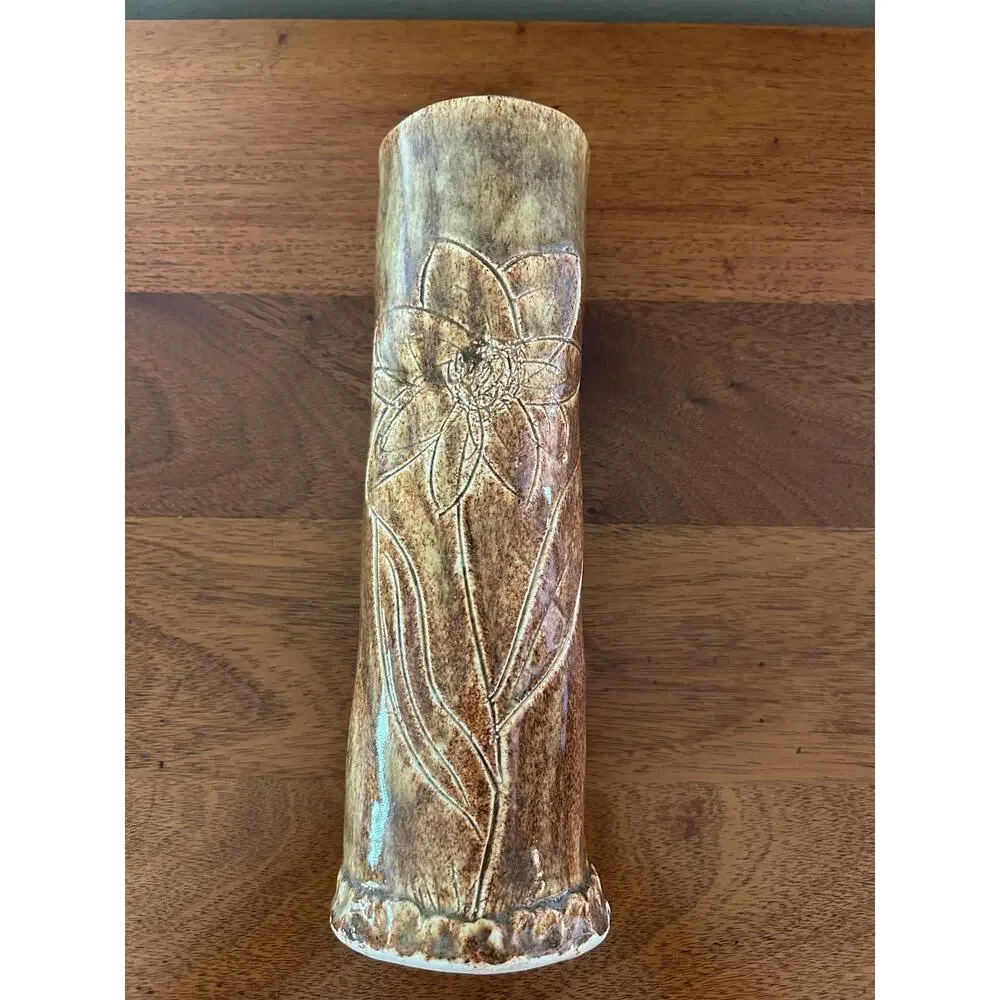 Vintage Studio Pottery Vase Signed by Artist
